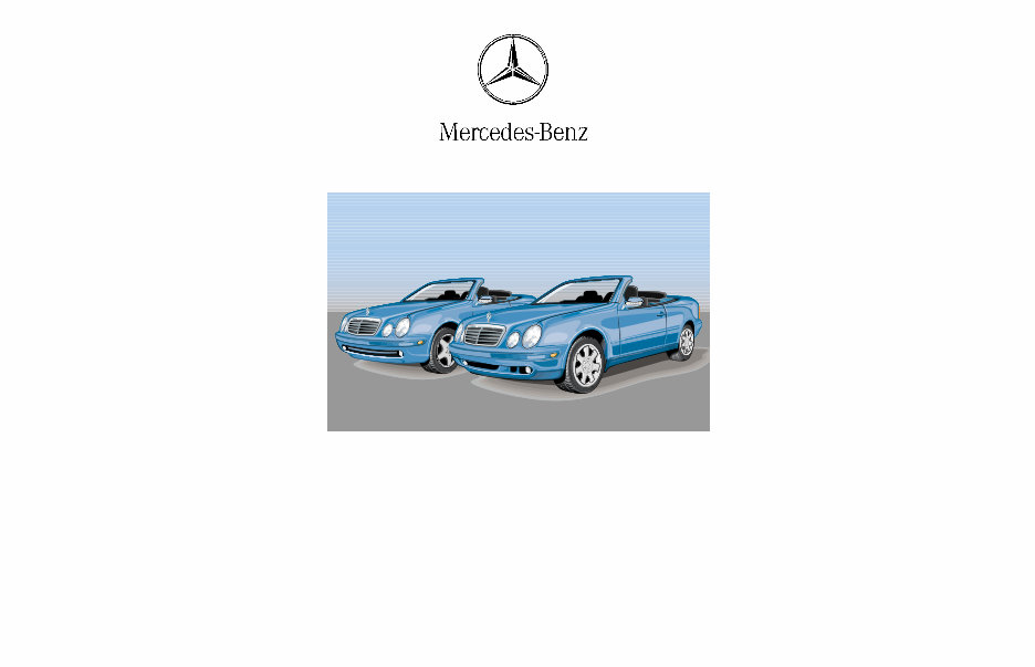 2001 Mercedes-Benz CLK-Class (CLK430 Cabriolet) Owners Manual preview img 1