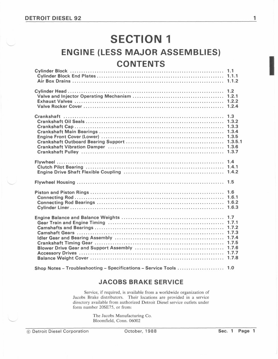 Detroit Diesel Series 92 Service Manual Workshop Repair preview img 1