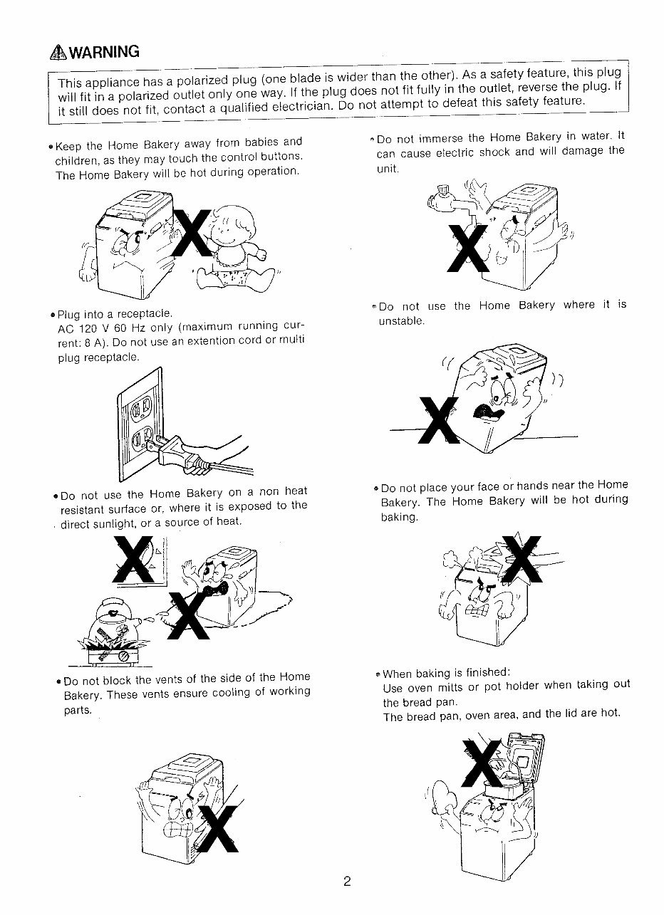 Hitachi Home Bakery Breadmaker Parts Model HBB101 Instruction Manual Recipes Cookbook preview img 3