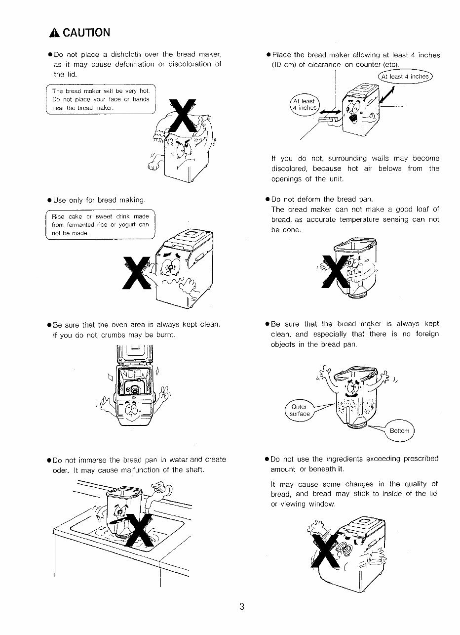 Hitachi Home Bakery Breadmaker Parts Model HBB101 Instruction Manual Recipes Cookbook preview img 4