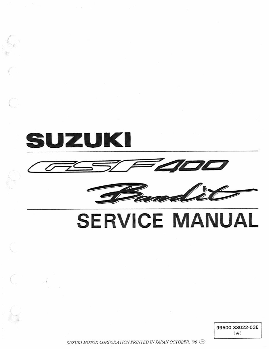 Suzuki GSF400 Bandit GK75A 1992-1993 Service Repair preview img 1