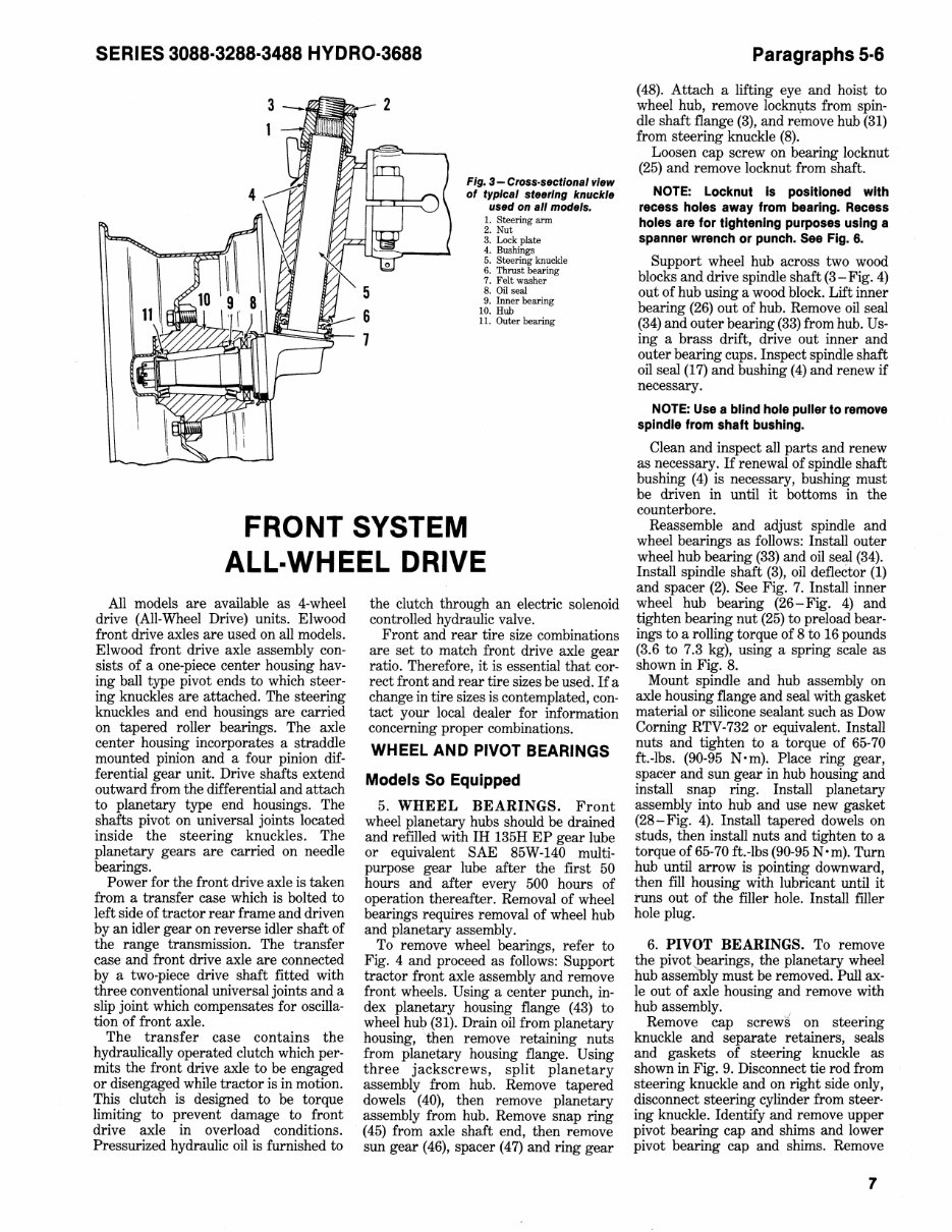 IH 3088 3288 3488 Hydro 3688 Shop Manual preview img 7