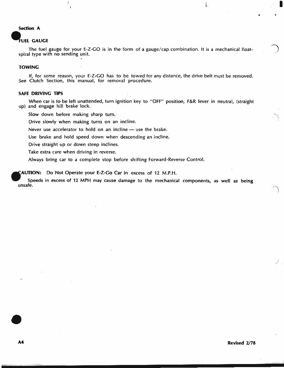 1970 E-Z-Go GX-440/GX-444 Golf Cars OEM Service & Repair Manual preview img 9
