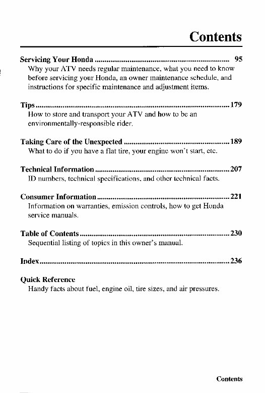 2003 Honda ATV TRX500FA Fourtrax Foreman Rubicon Owners Manual preview img 7