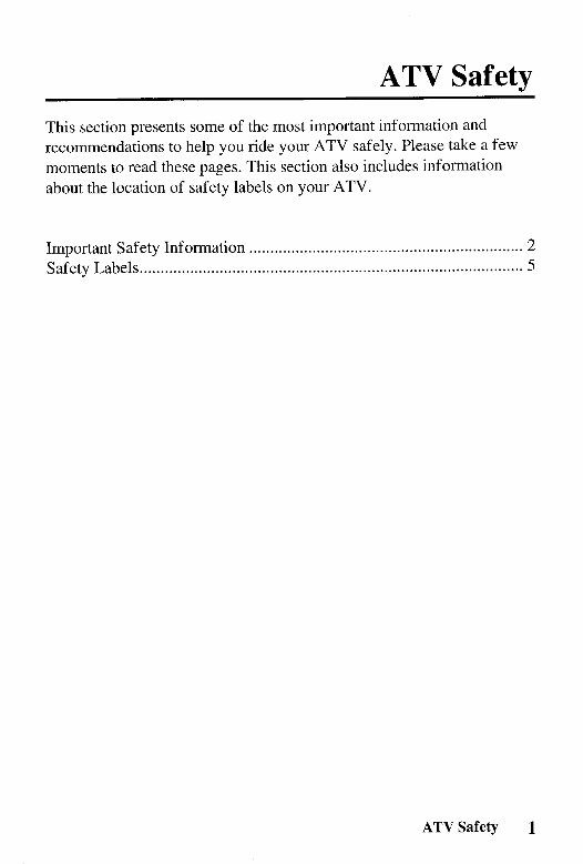 2003 Honda ATV TRX500FA Fourtrax Foreman Rubicon Owners Manual preview img 9