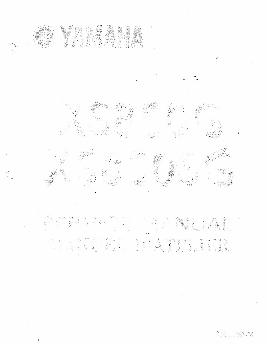 1980-1982 Yamaha XS850G/XS850SG OEM Service & Repair Manual preview img 1