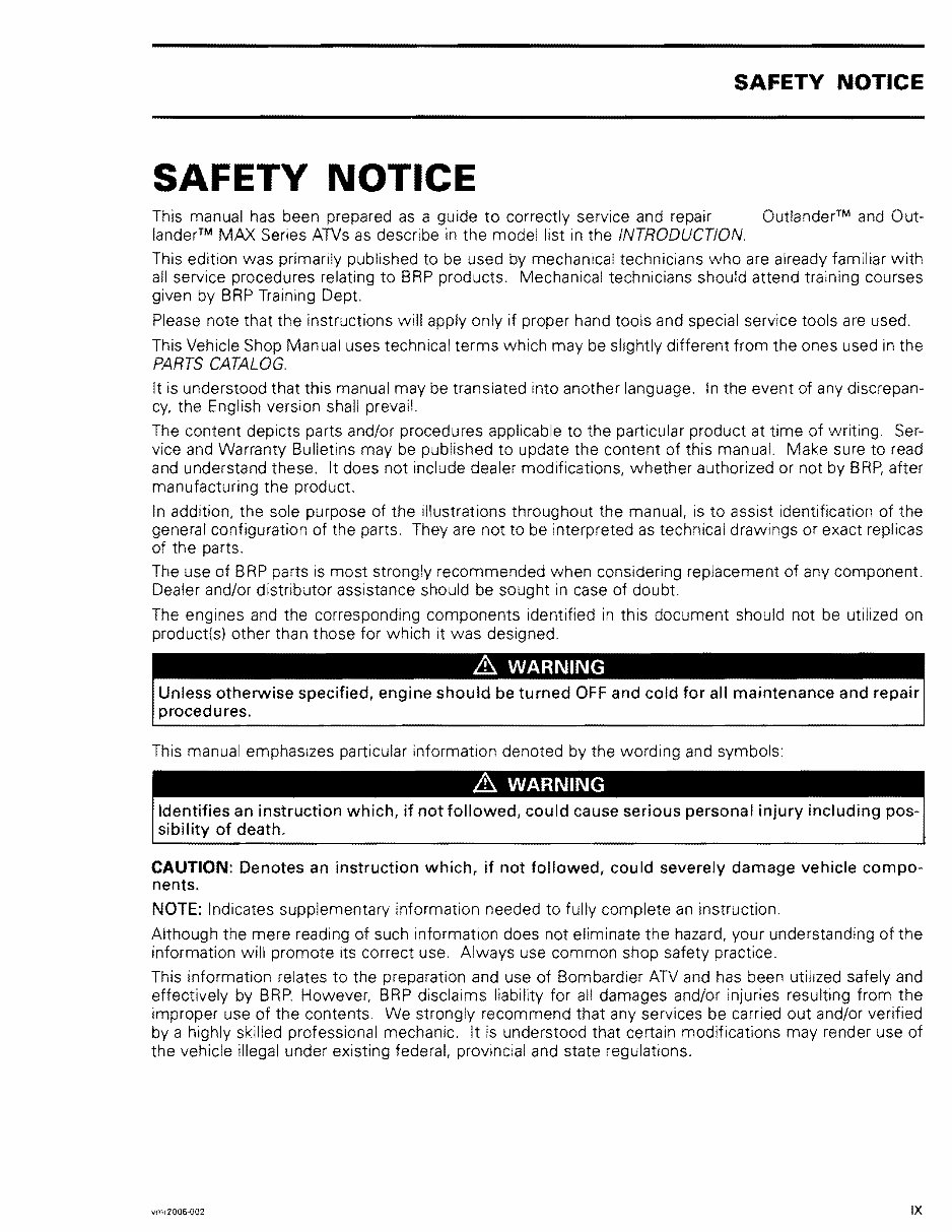 2005-2007 Can-Am Outlander Max 400 XT Service & Repair Manual preview img 10