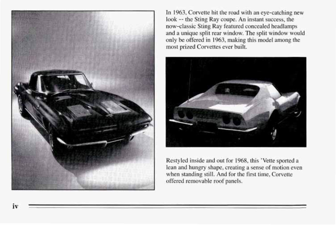 1995 CHEVY / CHEVROLET Corvette Owners Manual preview img 6