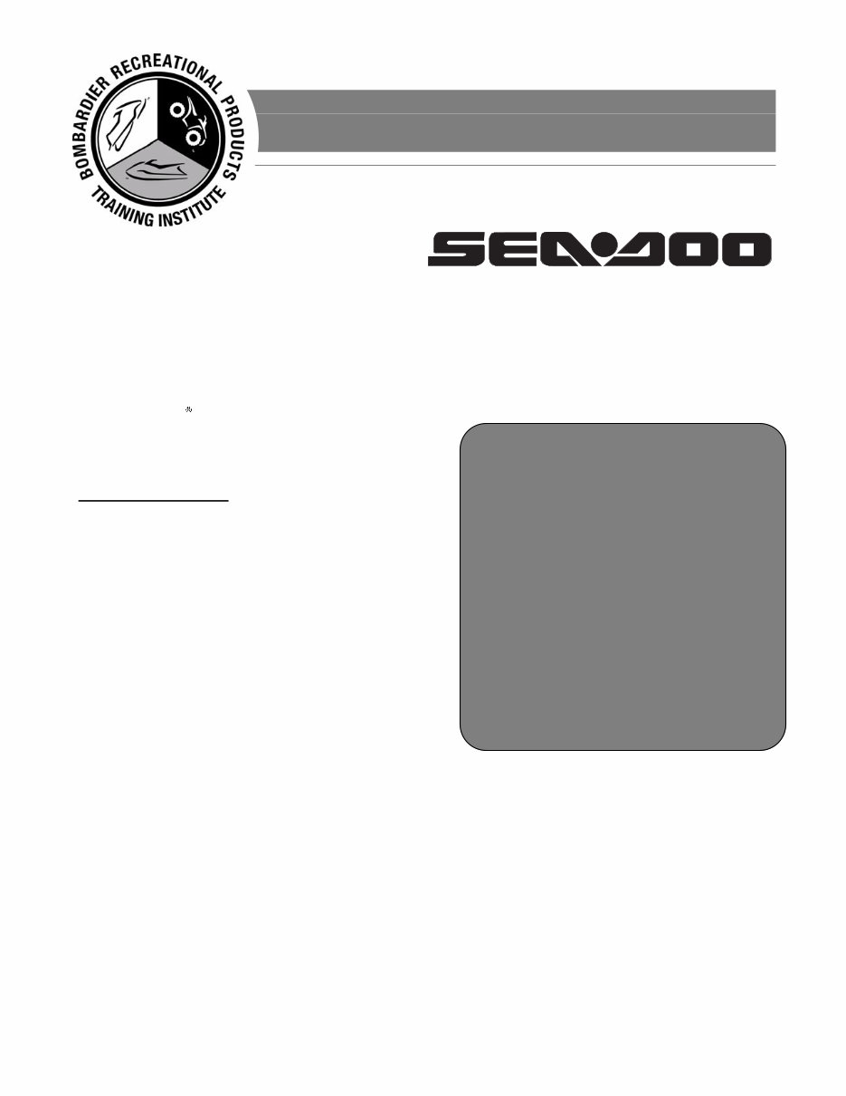 2004 SeaDoo GTX 4-TEC Supercharged Service & Repair Manual preview img 4