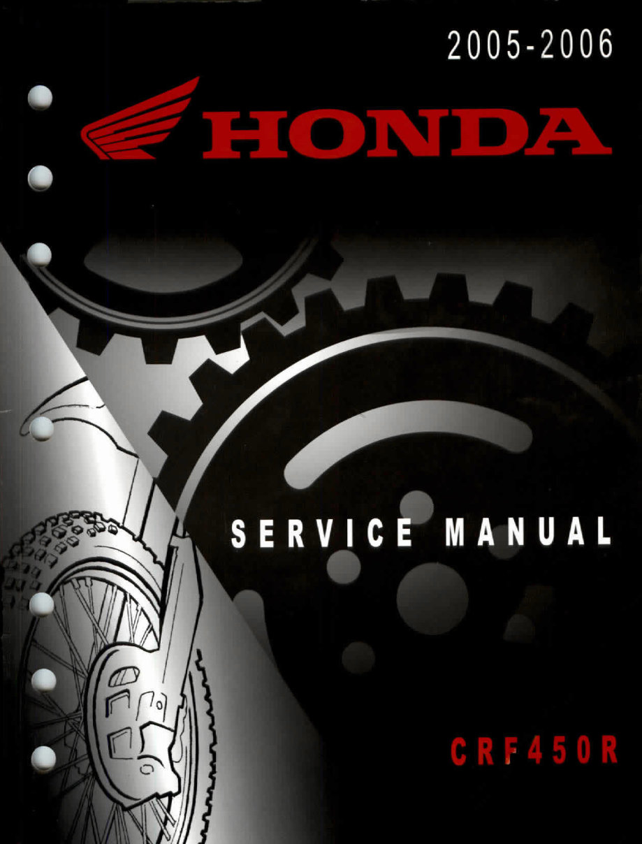 2005-2006 Honda CRF450R OEM Service & Repair Manual preview img 1