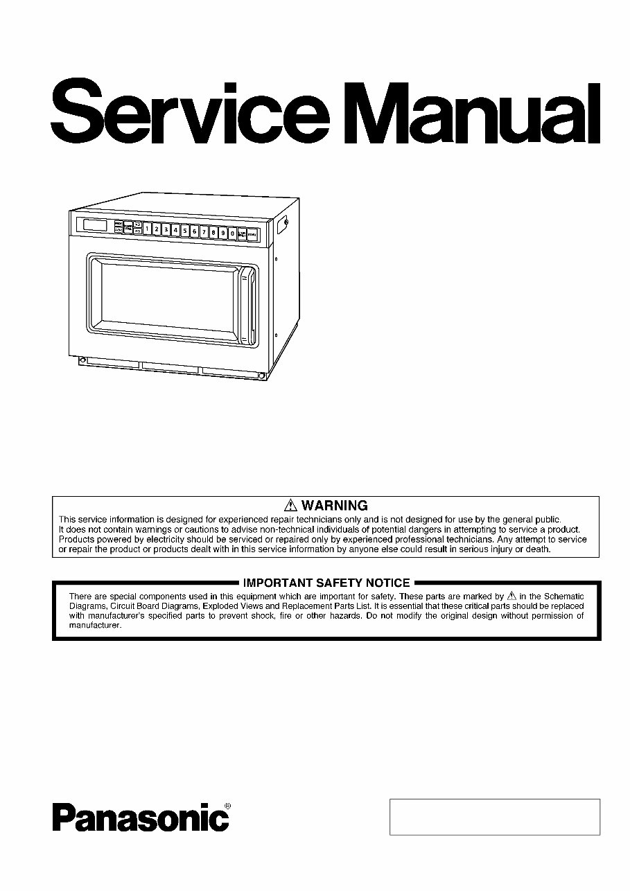 Panasonic NE 17521 17523 17723 1772 1752 Service Manual Repair Guide preview img 1