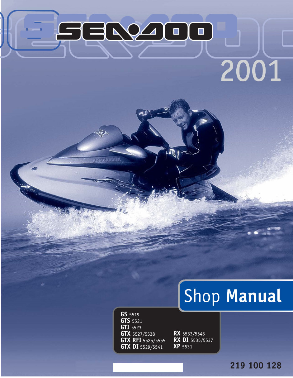 2001 Sea-Doo GTX DI Service & Repair Manual preview img 1