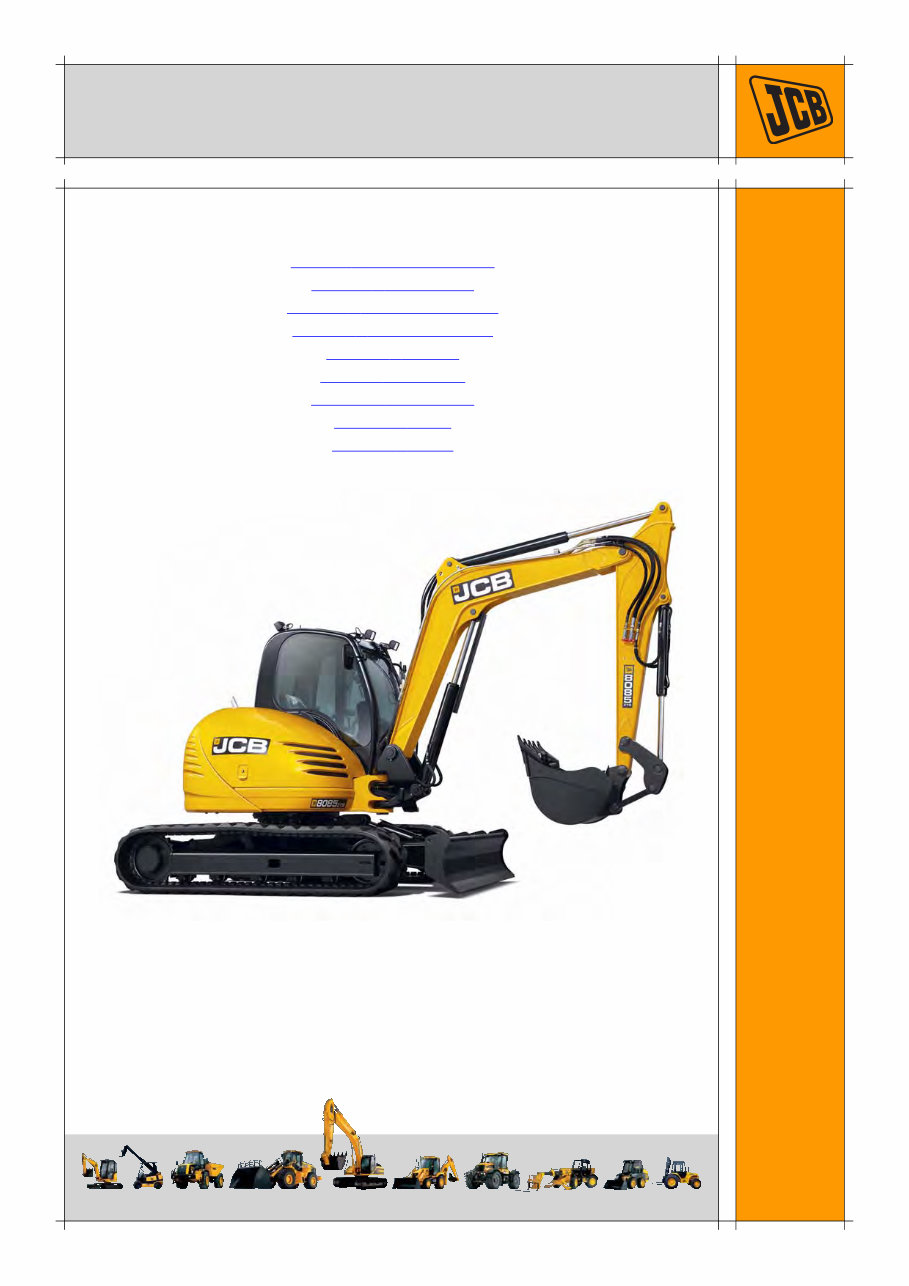 JCB 8085 Midi Excavator Workshop Service Manual for Repair preview img 1