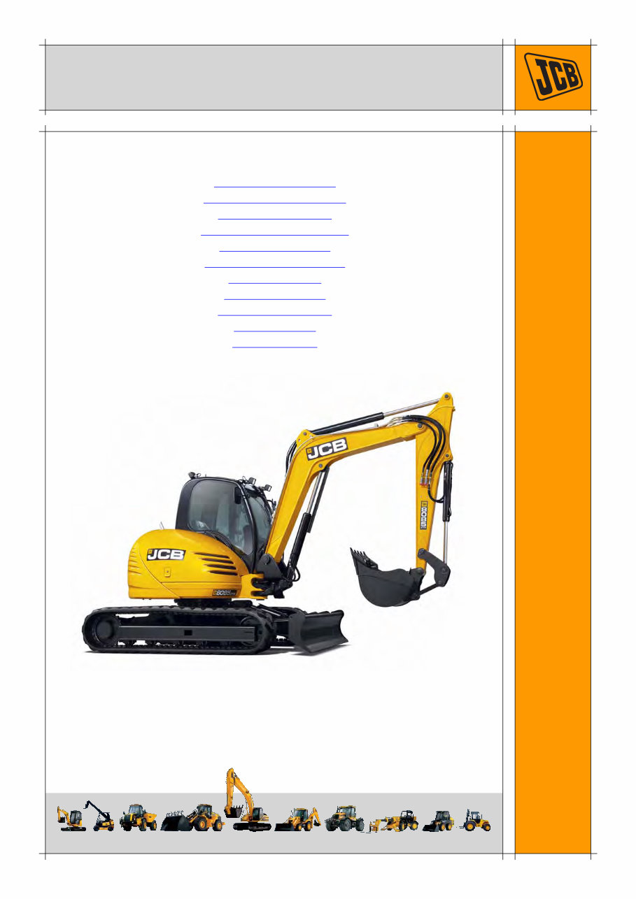 JCB 8085 Midi Excavator Workshop Service Manual for Repair preview img 3