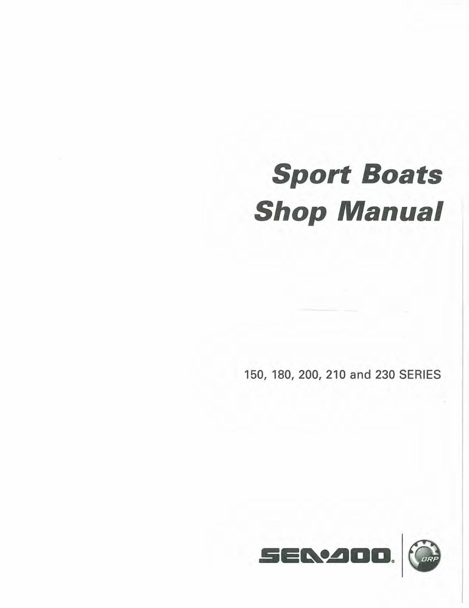 2010 Sea-Doo Sports Boats 150 180 200 210 230 Series Service & Repair Manual preview img 2