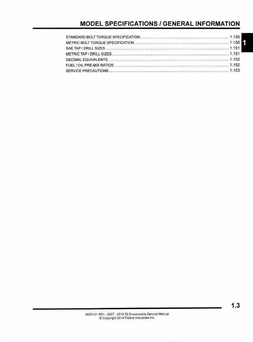 2007-2015 Polaris IQ Chassis Snowmobile Repair Manual preview img 10
