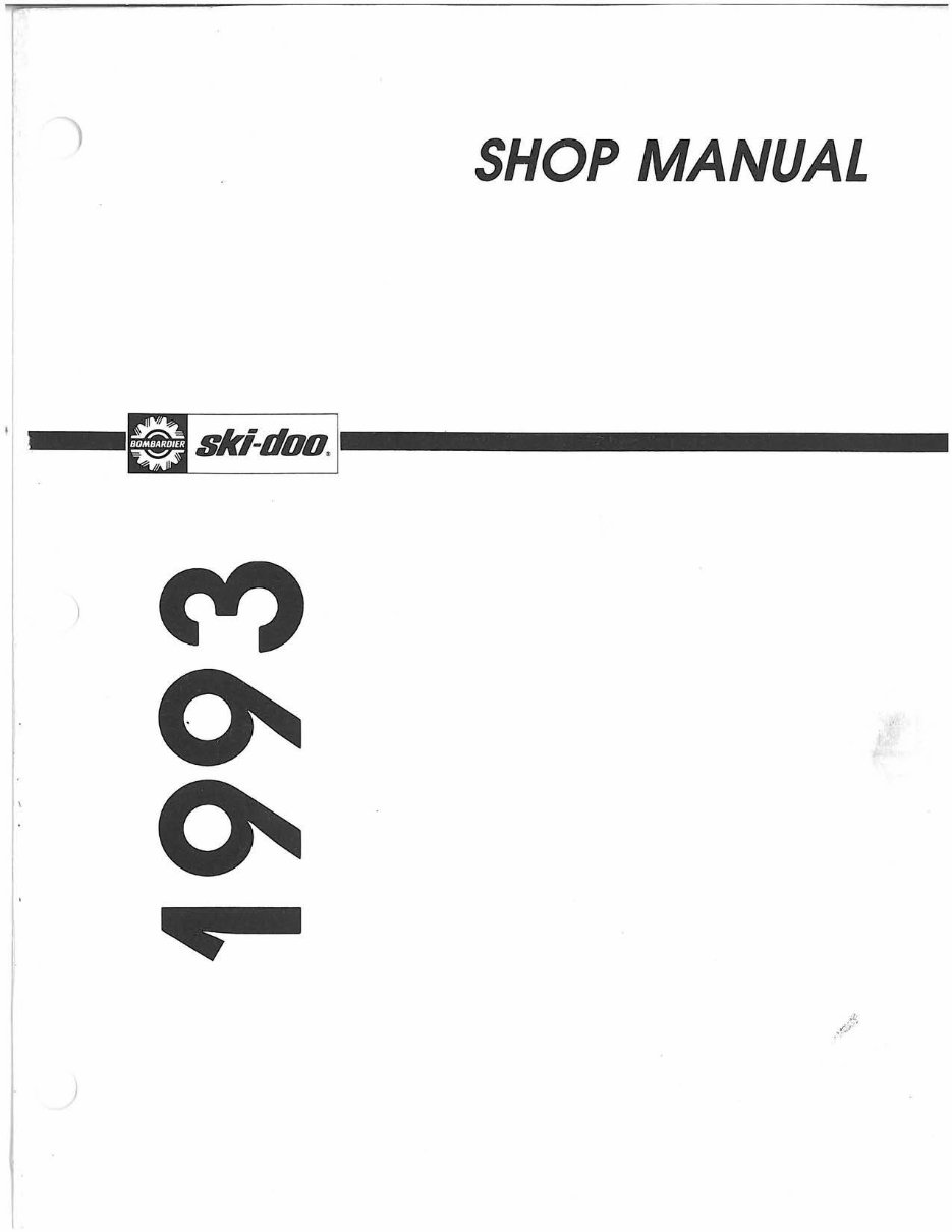 1993 Bombardier SkiDoo Snowmobile Repair Manual preview img 2