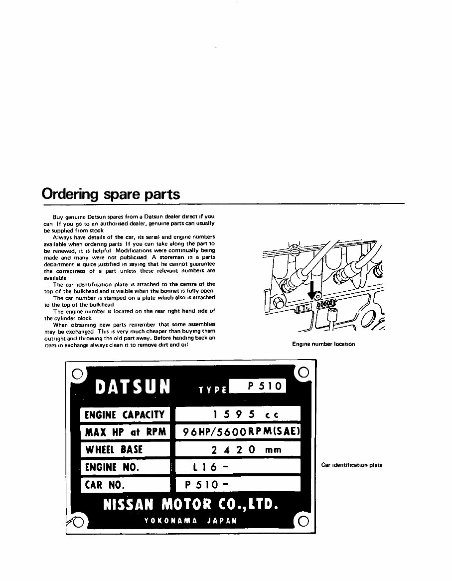 1968-1973 Datsun 510 and PL 521 Pick-Up Service & Repair Manual preview img 10