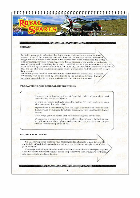 Royal Enfield Bullet 350/500 Service & Repair Manual preview img 2
