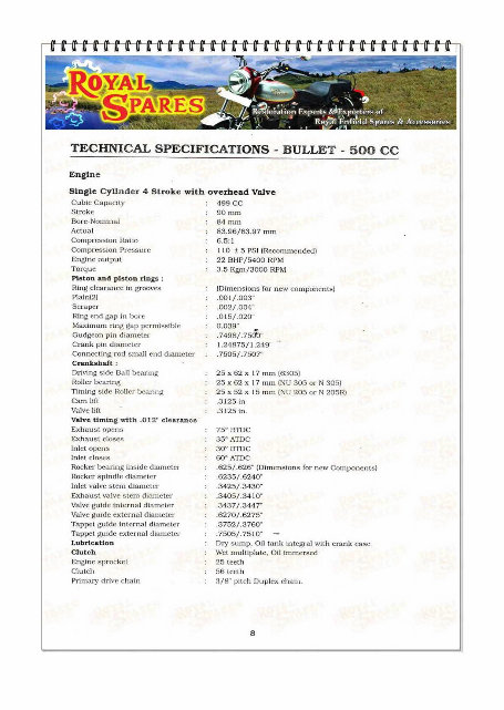 Royal Enfield Bullet 350/500 Service & Repair Manual preview img 8