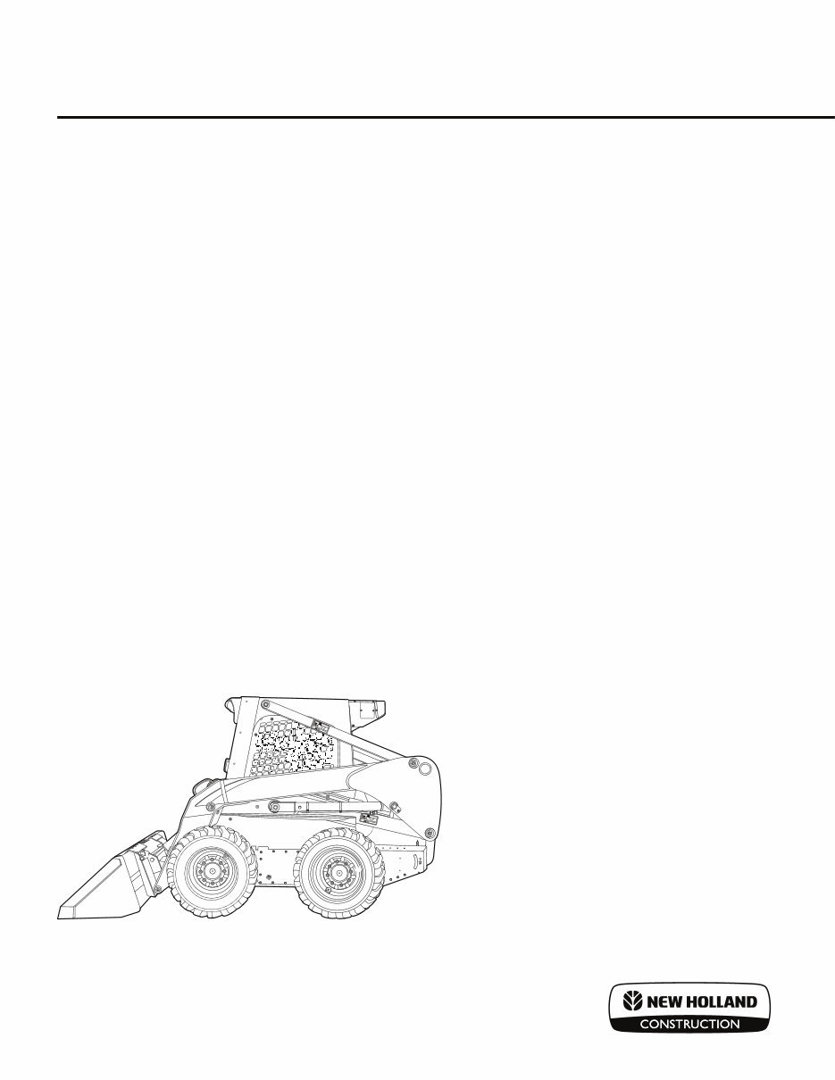 NEW HOLLand L180 L185 L190 Skid Steer Loader C185 C190 COMPACT TRACK Loader Operators Manual #1 preview img 1