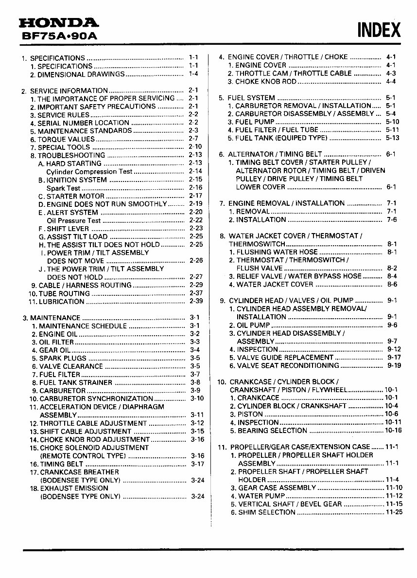 Honda Marine Outboard BF75A BF90A Workshop Service Repair Manual Downlaod preview img 2