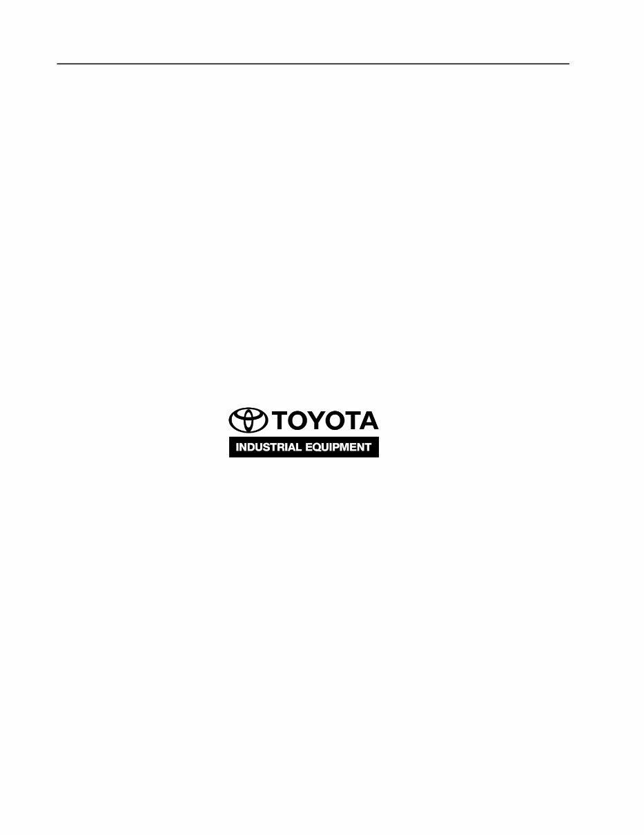 Toyota 7HBW23 Powered Pallet Walkie OEM Service & Repair Manual preview img 9