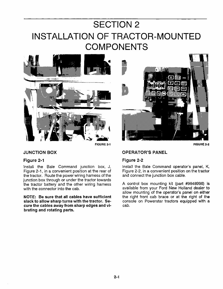 NEW HOLLand BALE COMMand For TWINE / NET WRAP 640 650 660 ROUND BALER Operators Manual preview img 9