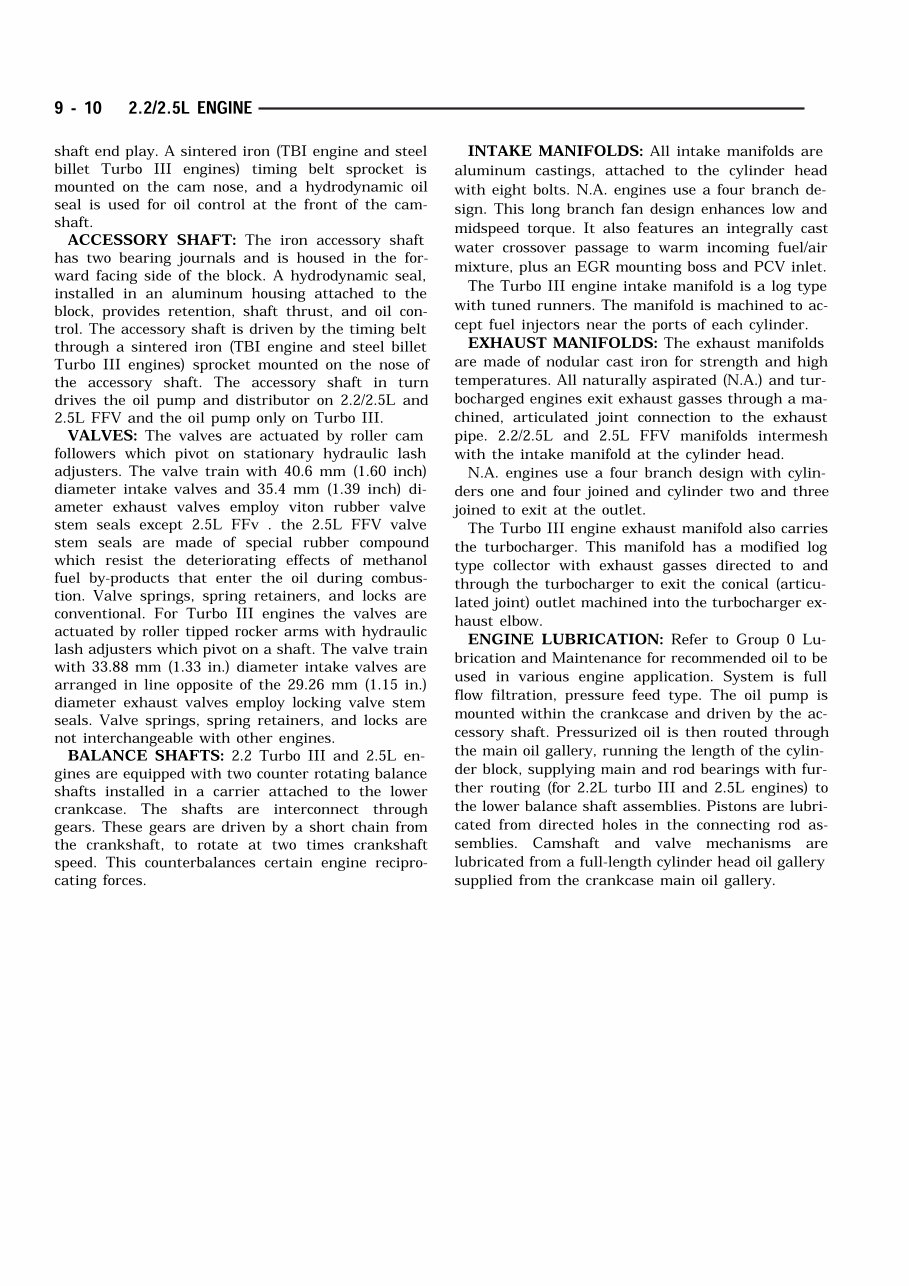 1990 Chrysler LeBaron Service & Repair Manual preview img 10
