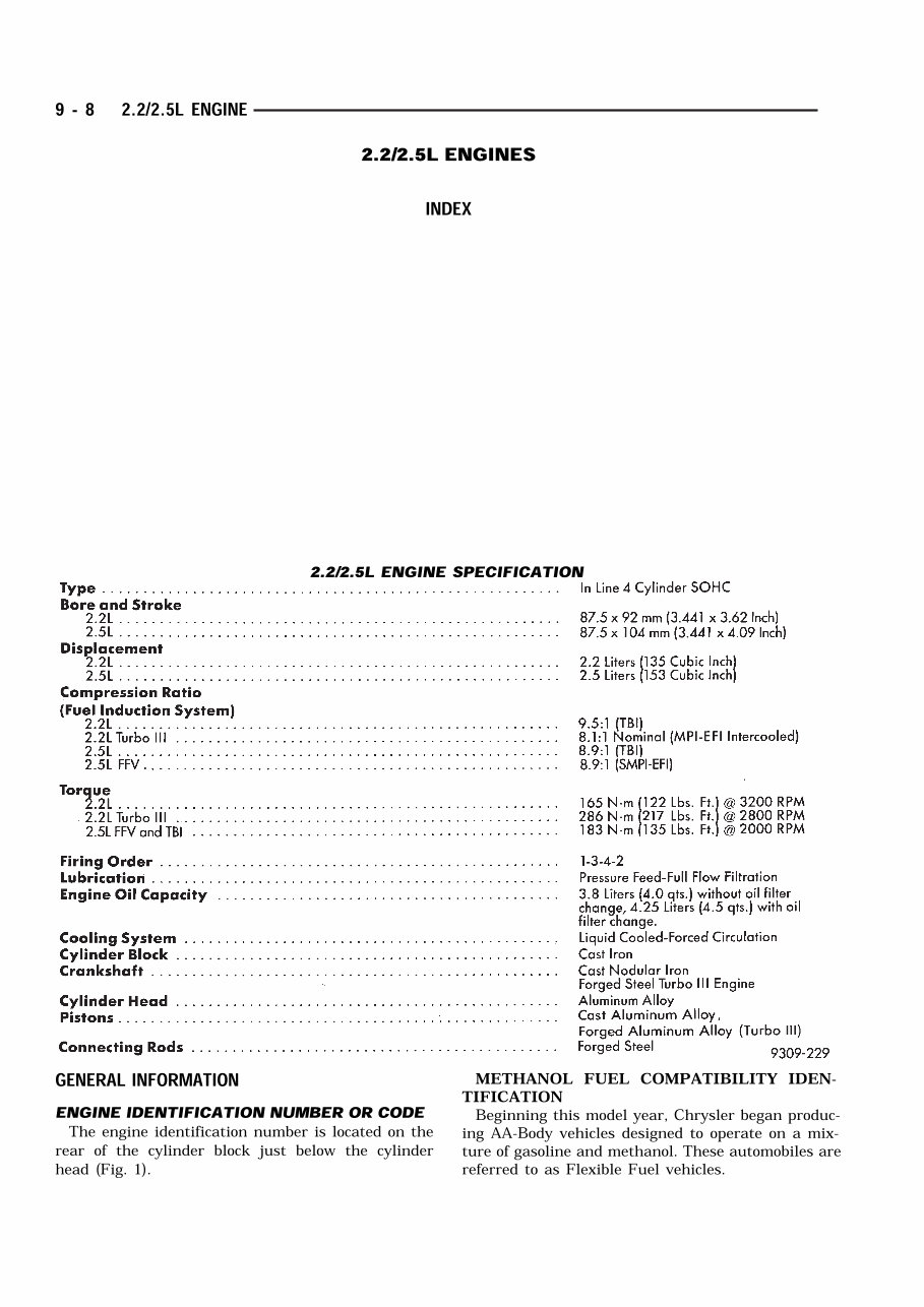 1990 Chrysler LeBaron Service & Repair Manual preview img 8