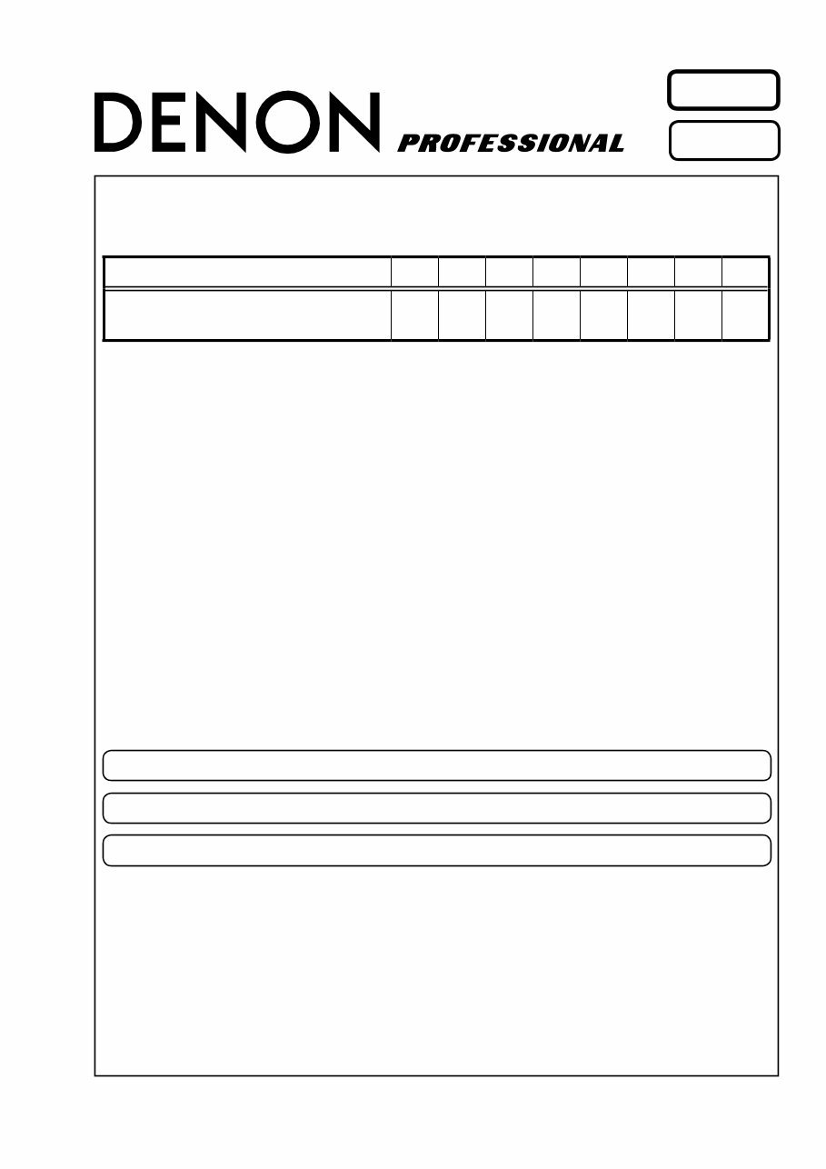 Denon DN SC2900 Service Manual & Repair Guide preview img 1