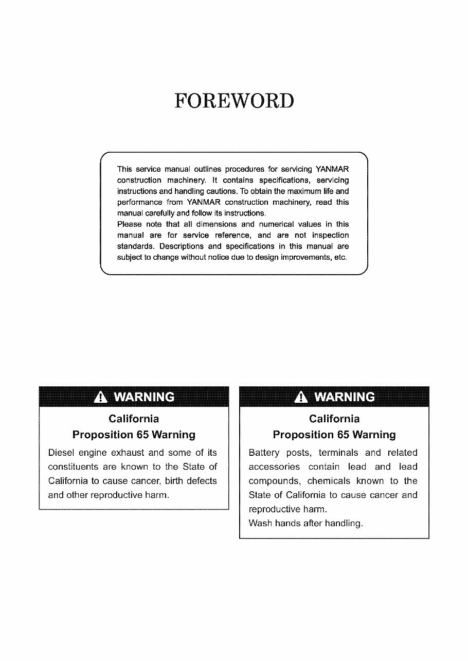 2006-2013 Yanmar ViO45-5, ViO55-5 Excavators OEM Service & Repair Manual preview img 2