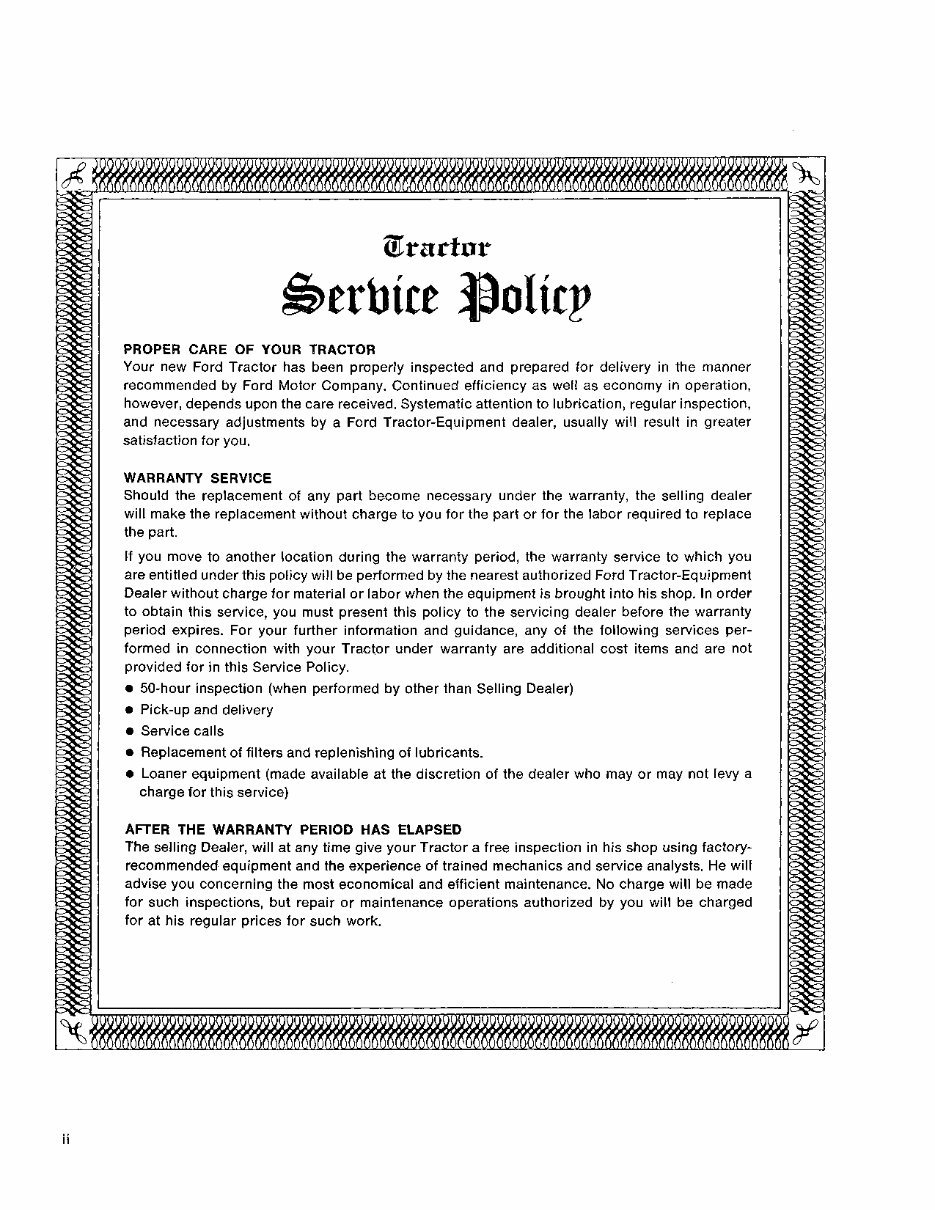 FORD New HOLLand 8000 Tractor Operators Manual preview img 4