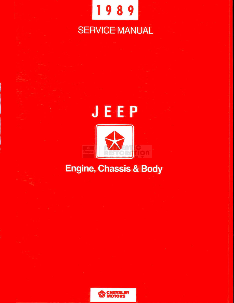 1989 Jeep Wrangler (YJ) Service & Repair Manual preview img 1