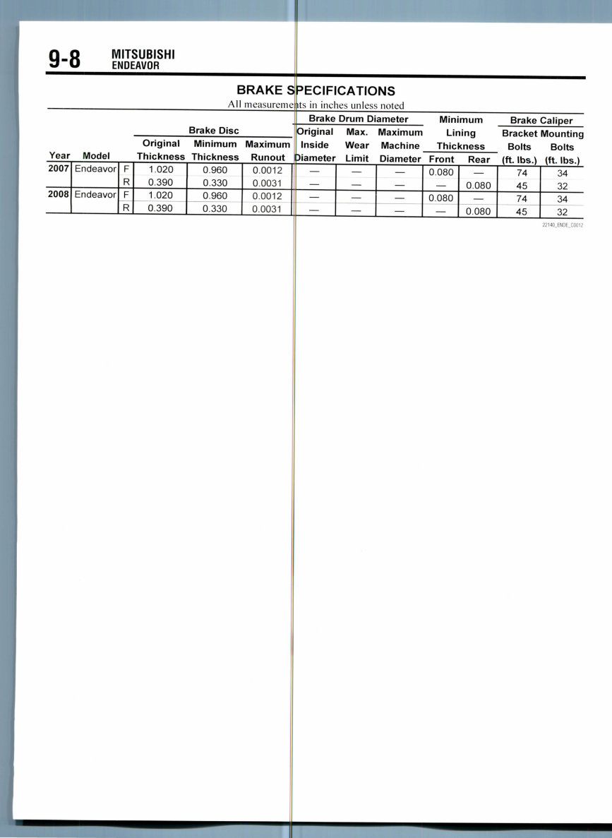 2005 Mitsubishi Endeavor Service & Repair Manual Software preview img 8