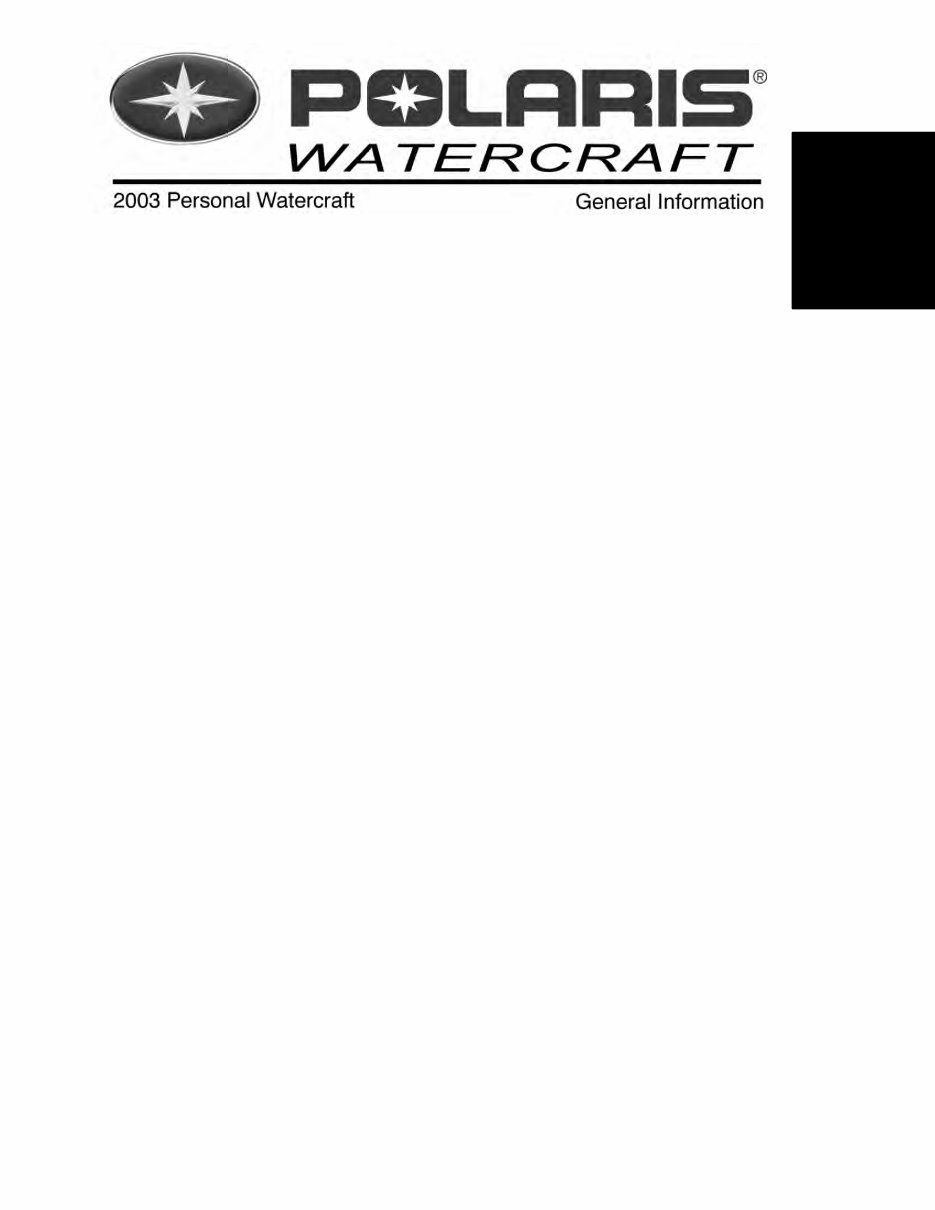 2003-2004 POLARIS MSX 140 PERSONAL WATERCRAFT Repair Manual preview img 5