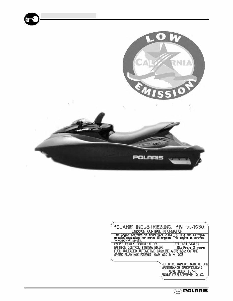 2003-2004 POLARIS MSX 140 PERSONAL WATERCRAFT Repair Manual preview img 9
