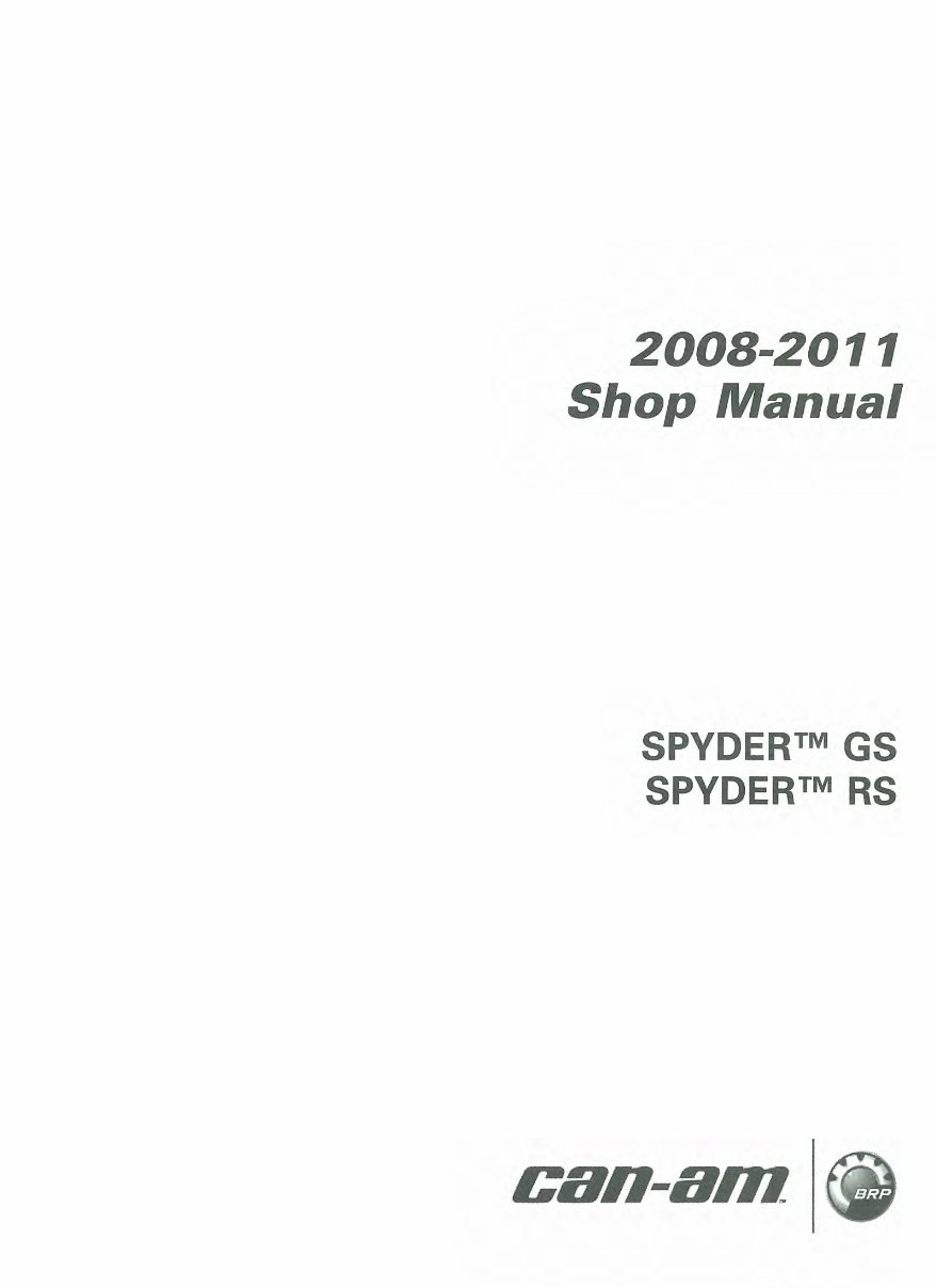 2008-2011 Can-Am Spyder GS, RS, RS-S OEM Service & Repair Manual preview img 2