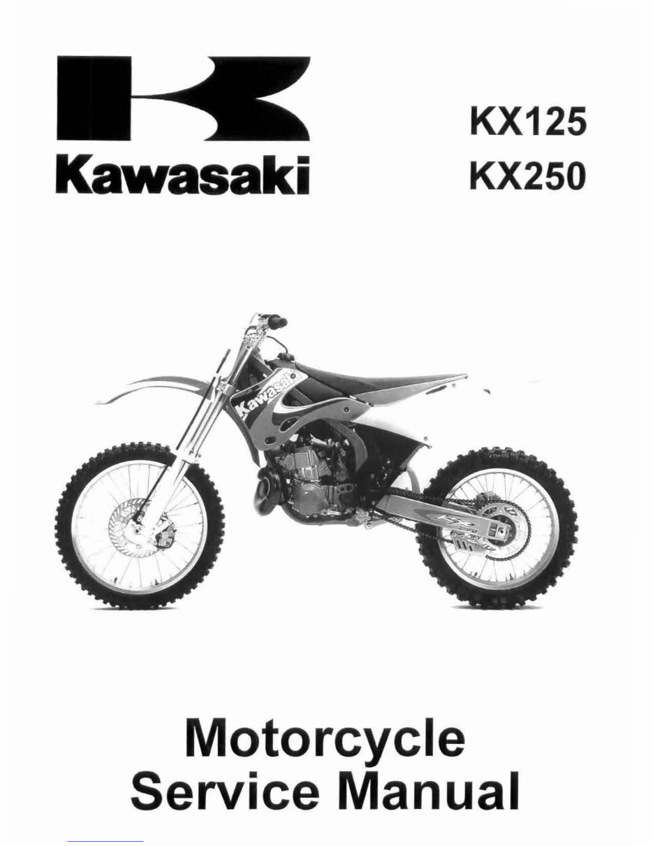 1999-2002 Kawasaki KX(125-250) Service & Repair Manual preview img 1