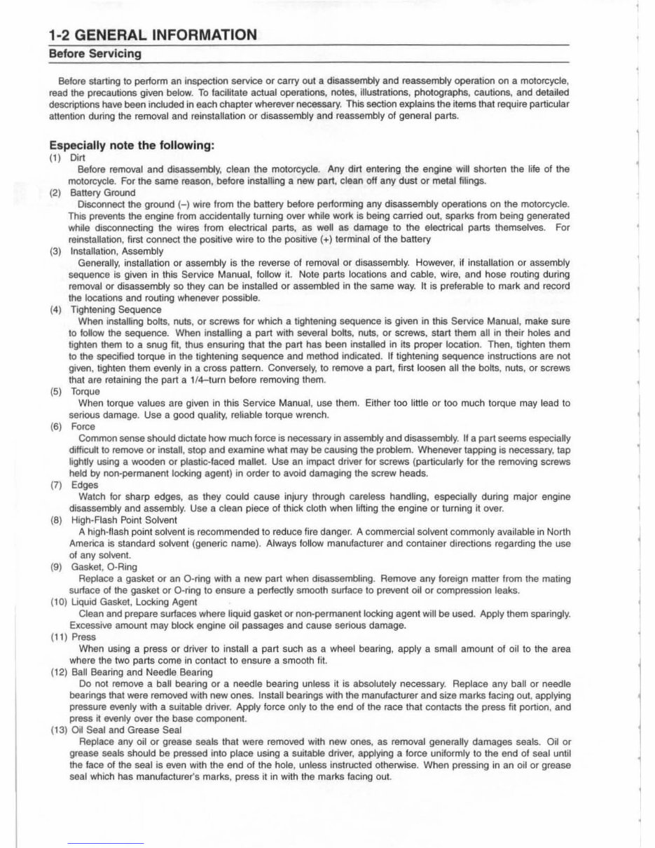 1999-2002 Kawasaki KX(125-250) Service & Repair Manual preview img 10