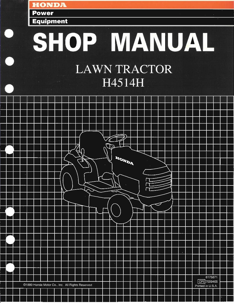 1993 Honda 4514H Lawn Tractor Service Repair Manual eManualOnline