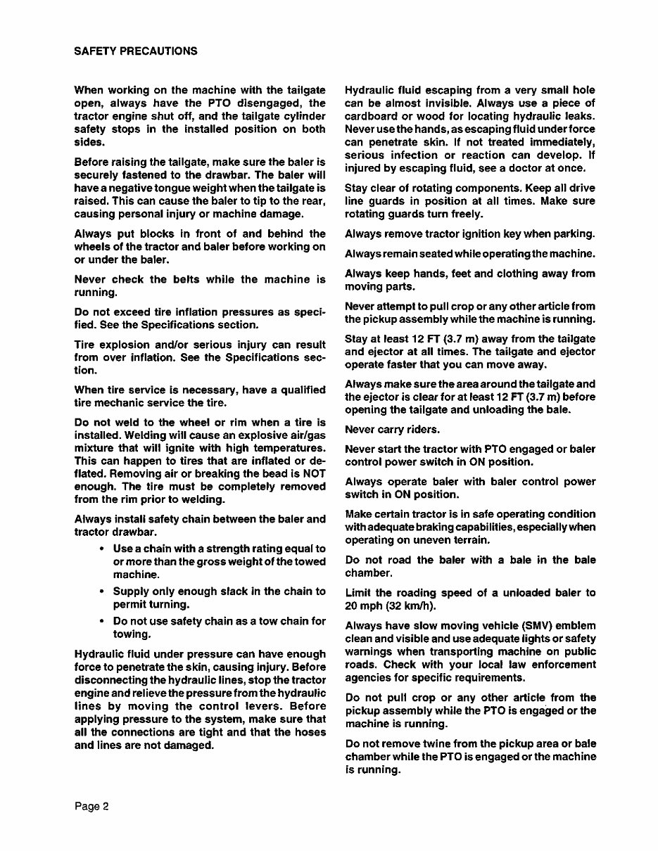 CASE IH 8430 ROUND BALER Operators Manual #2 preview img 10