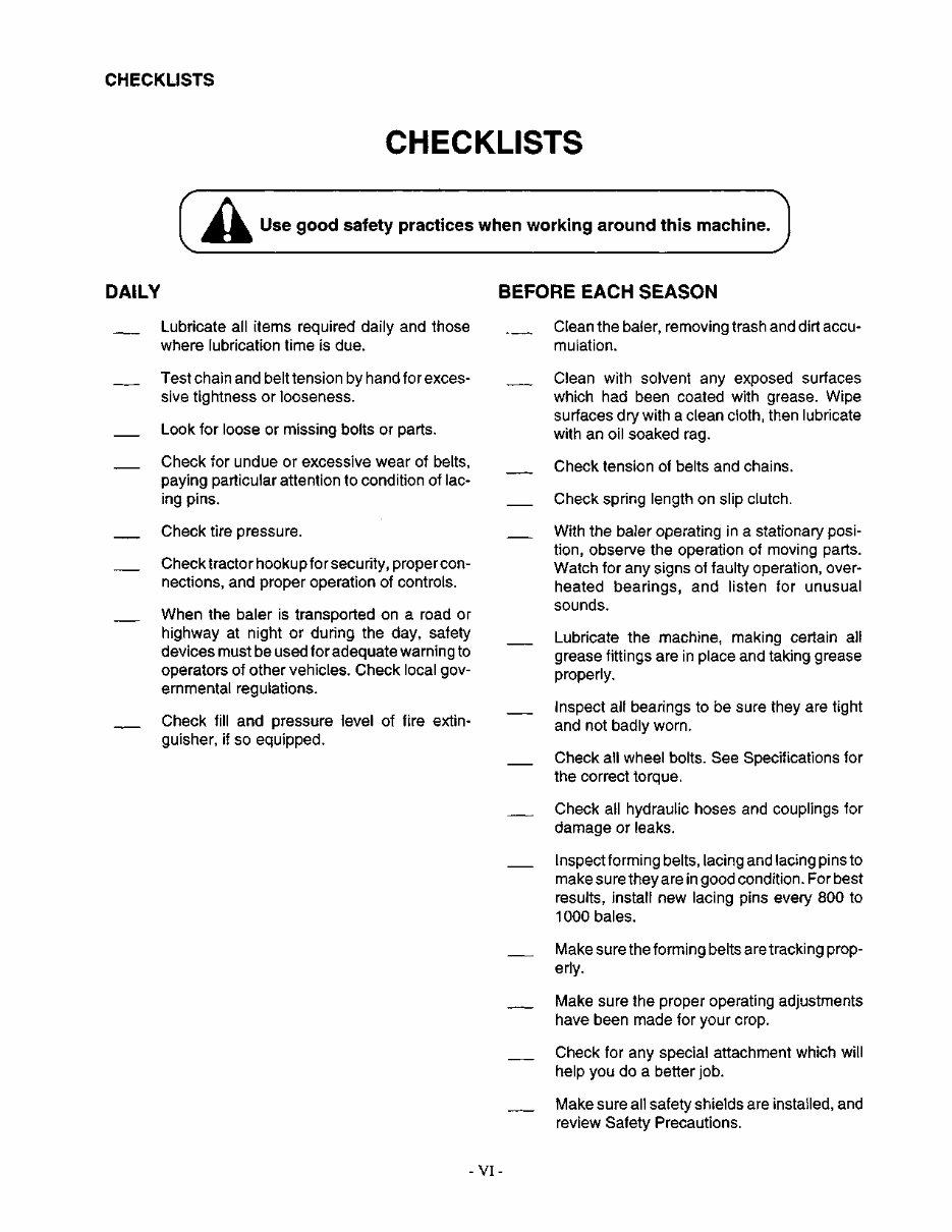 CASE IH 8430 ROUND BALER Operators Manual #2 preview img 8