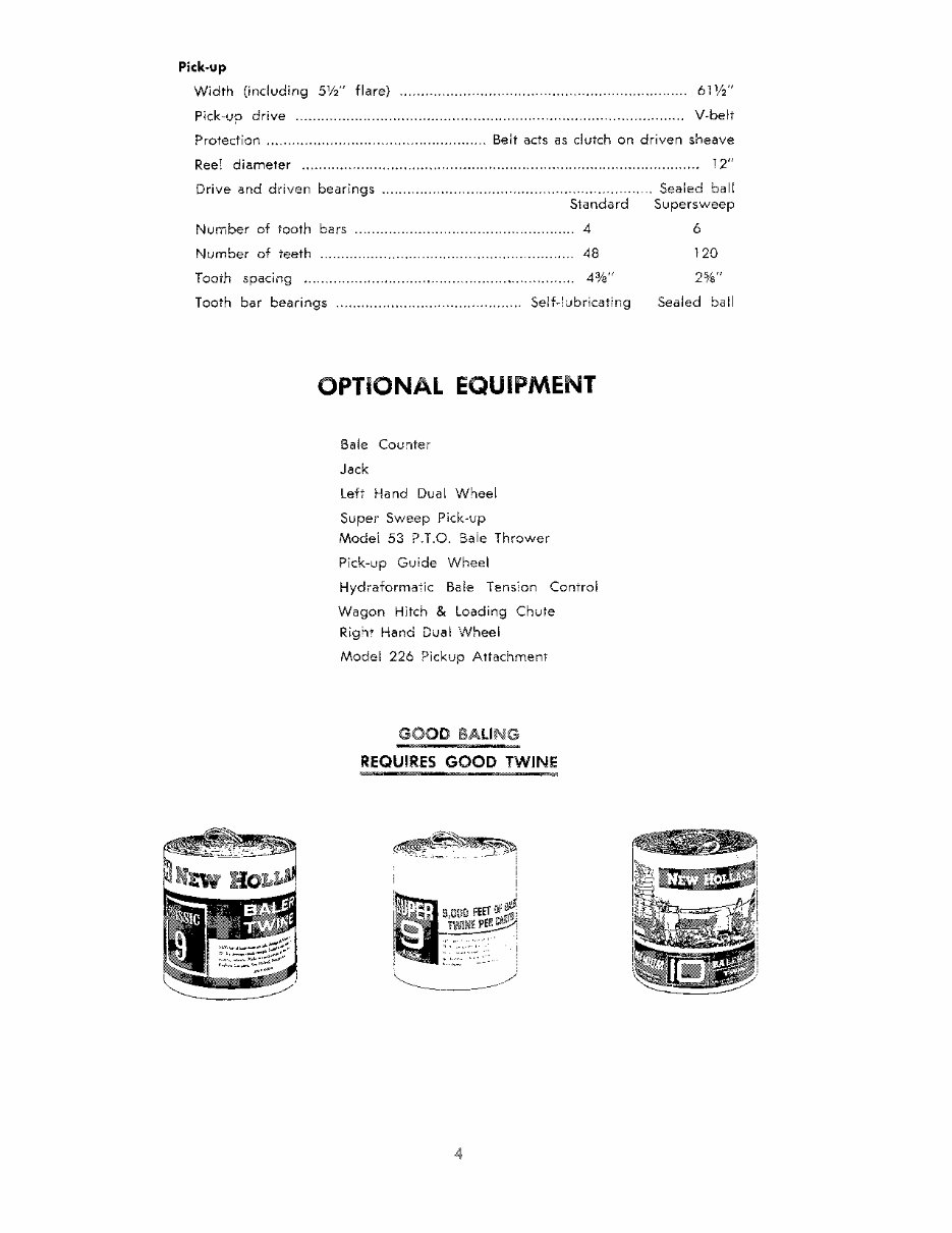 NEW HOLLand 268 HAYLINER BALER Operators Manual preview img 4