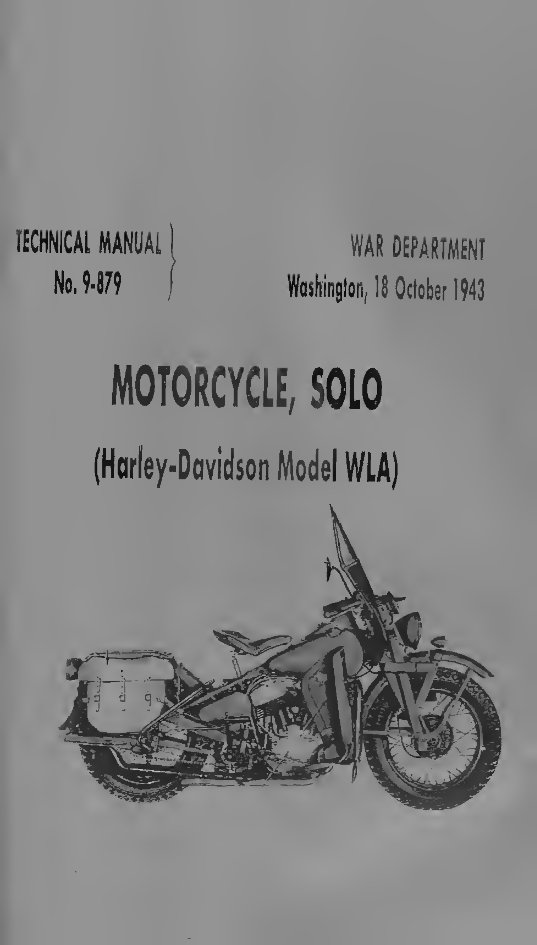 1942 Harley Davidson Solo WLA Workshop Service Repair Manual preview img 1