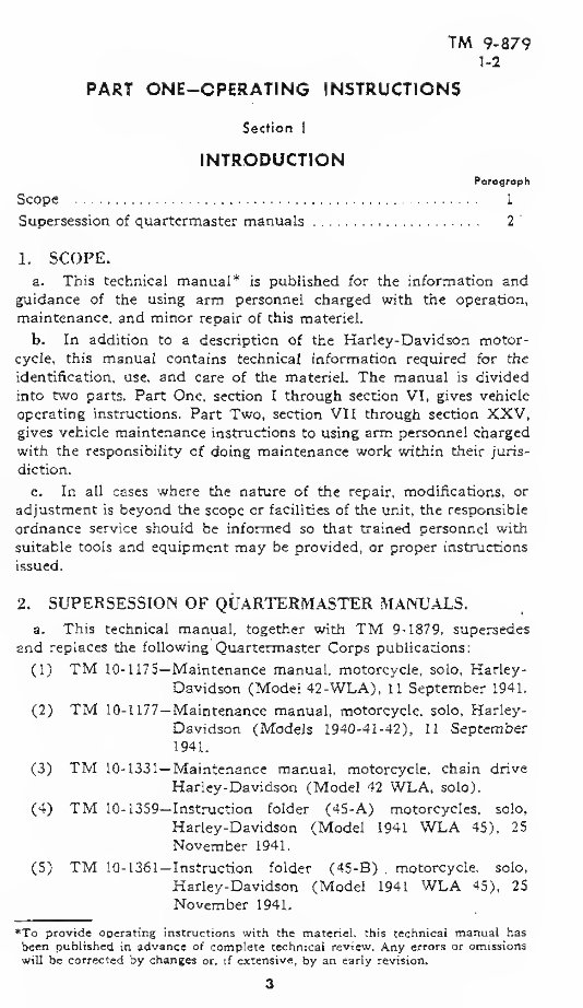1942 Harley Davidson Solo WLA Workshop Service Repair Manual preview img 4