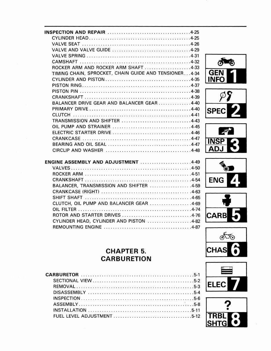 2006 YAMAHA XT225 Motorcycle Repair Service Manual preview img 10