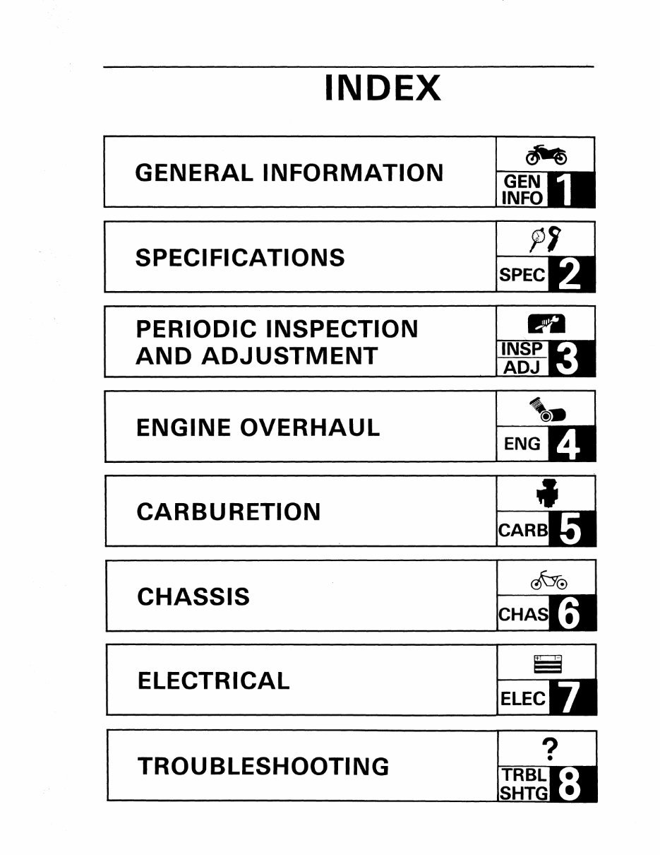2006 YAMAHA XT225 Motorcycle Repair Service Manual preview img 6
