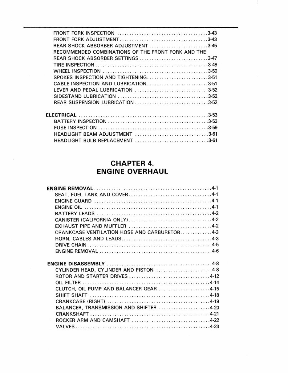 2006 YAMAHA XT225 Motorcycle Repair Service Manual preview img 9