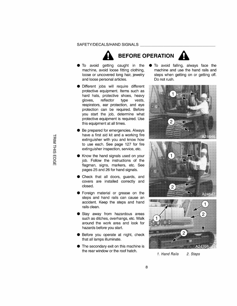 Case 9010B Excavator FACTORY Operators Owner Instruction Manual - IMPROVED - preview img 10
